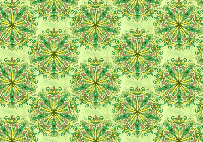 Green Vector Colorful Mandala Pattern