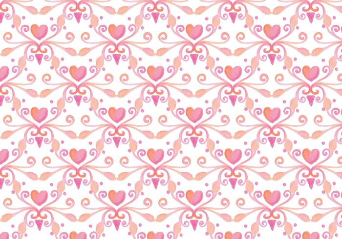 Free Vector Watercolor Heart Royal Background