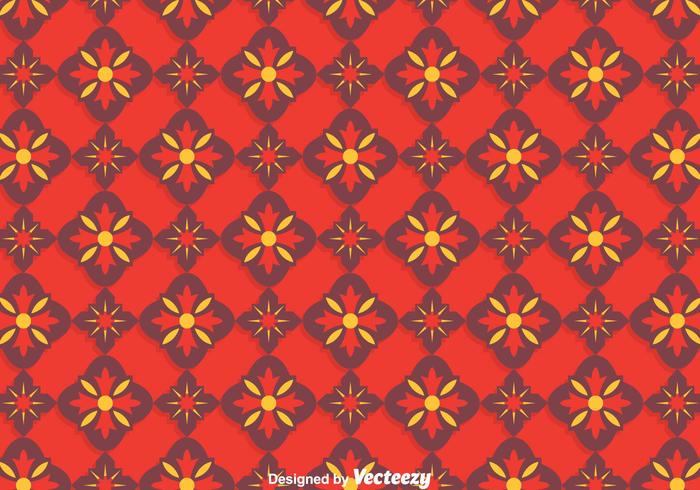 Modelo tradicional rojo de los azulejos del ornamento vector