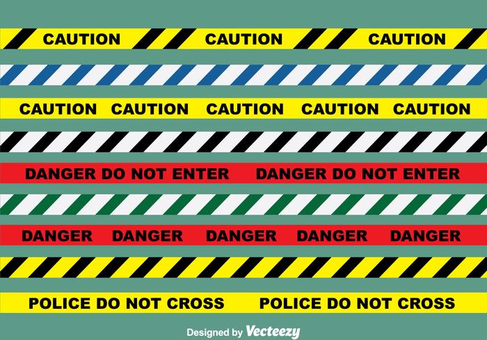 Danger Line Vector Set