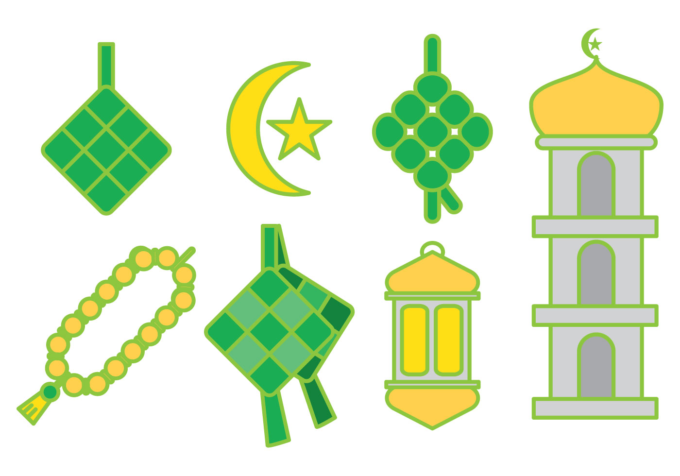 Ketupat Ramadan Vector - Download Free Vector Art, Stock 