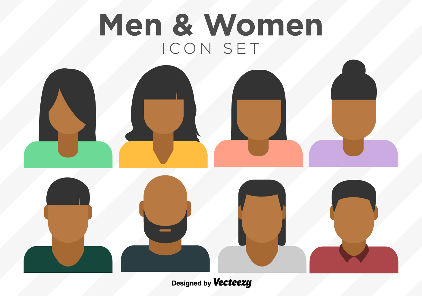 Vector Set Of Colorful Person Icons - Download Free Vector 