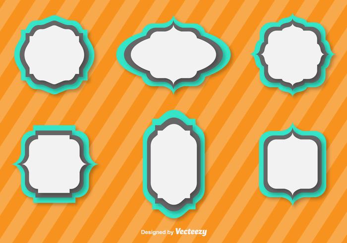 Simple Vector Flat Cartouches For Badges