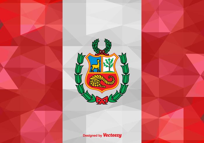 Vector Abstract Flag of Peru Illustration