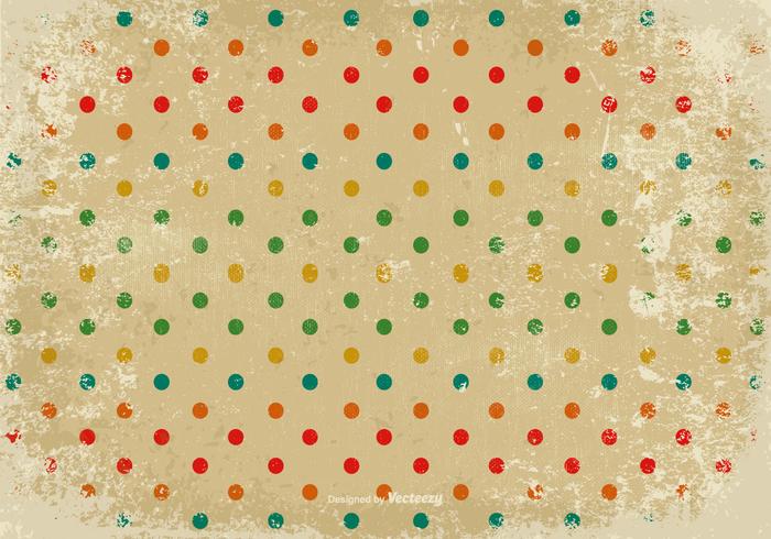 Grunge Polka Dot Vector Background