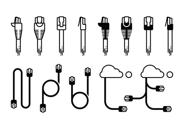 Rj45 Icons vector