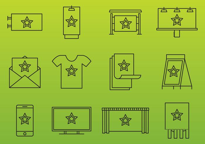 Advertise Line Icons Advertise Line Icons