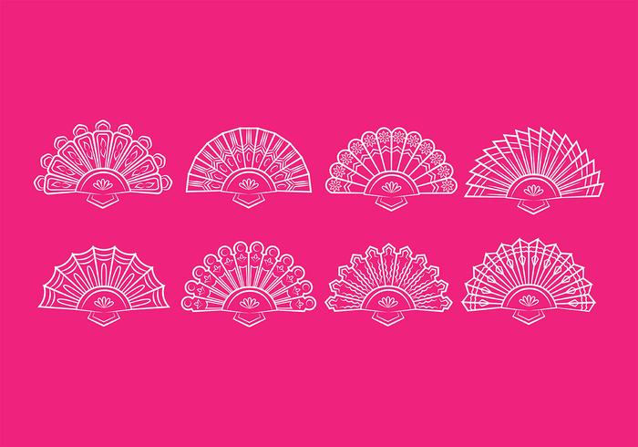 Spanish fan icons Spanish fan icons