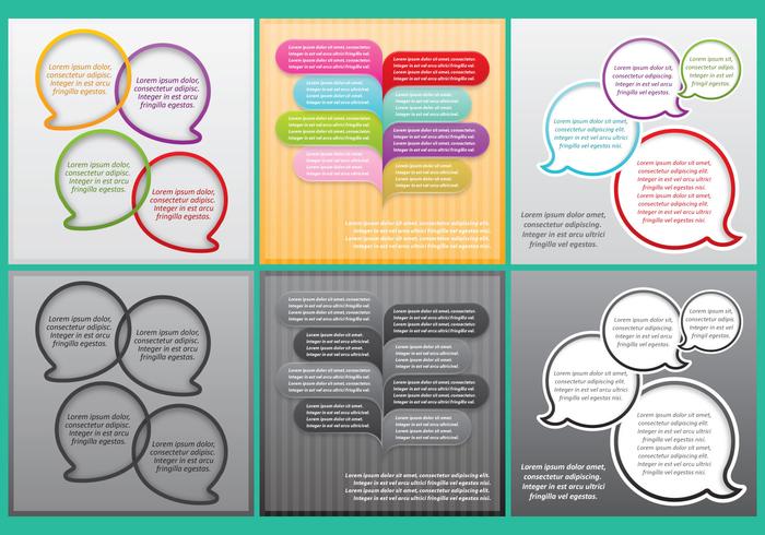 Bubble Speech Callout Templates vector