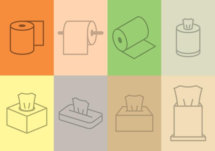 Tissue Icon set vector