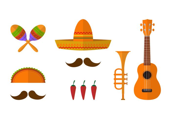 Mariachi Icon Vector Set