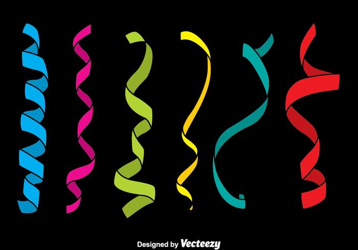 Colorful Party Ribbon Vector Set Download Free Vector Art Stock