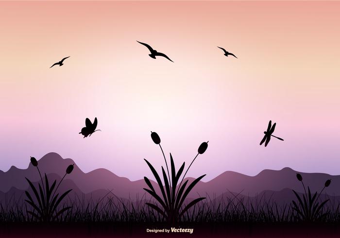 Vector Paisaje Escena