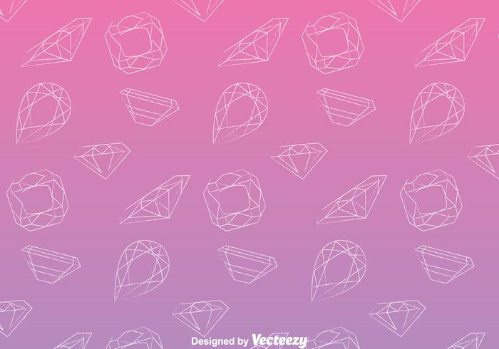 Line Gems Pattern vector