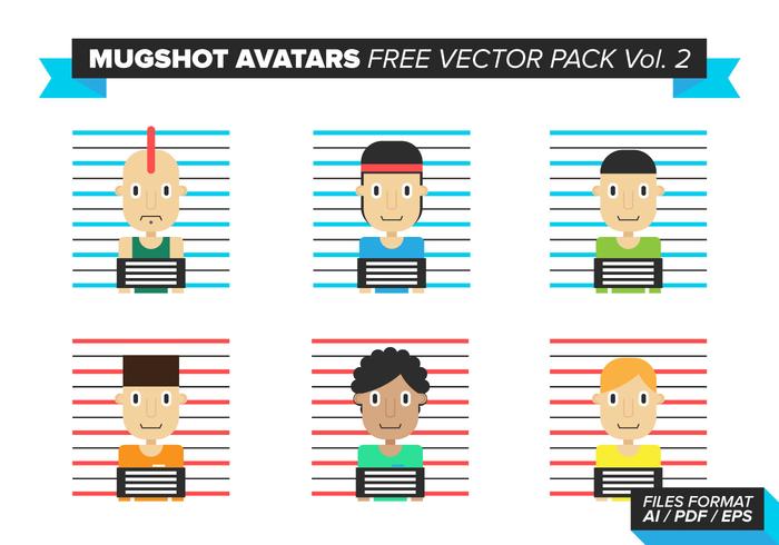 Mugshot Avatars Free Vector Pack Vol. 2 Mugshot Avatars Free Vector Pack Vol. 2