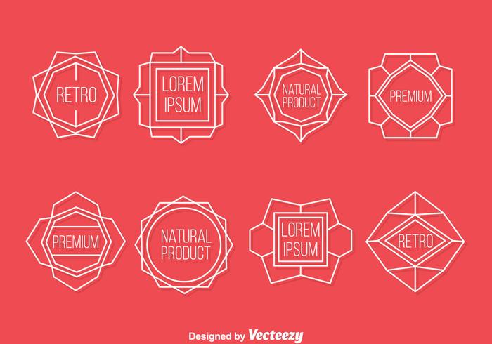 Retro Label Vector Set