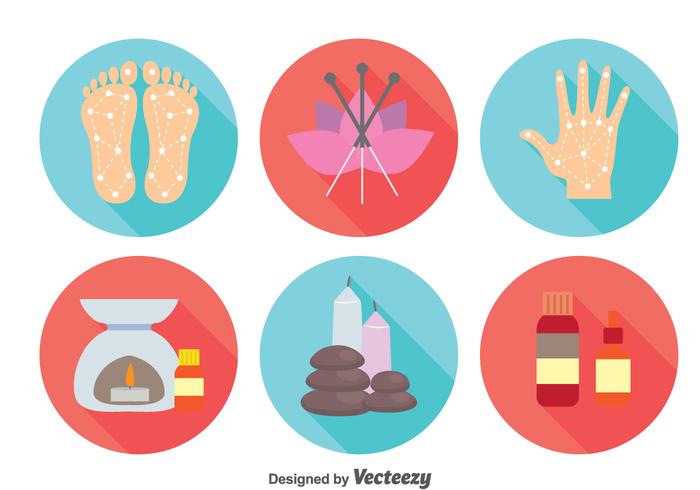 Alternative Medicine Icons Vector