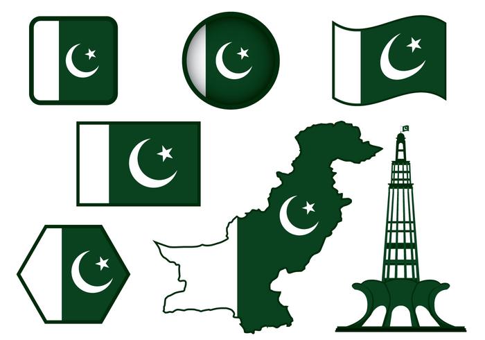 Bandera de Pakistán vector