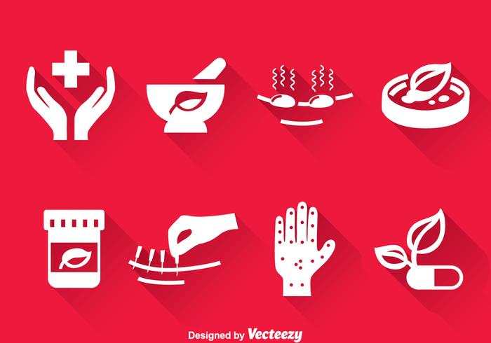 Alternative Medicine Icons Vector