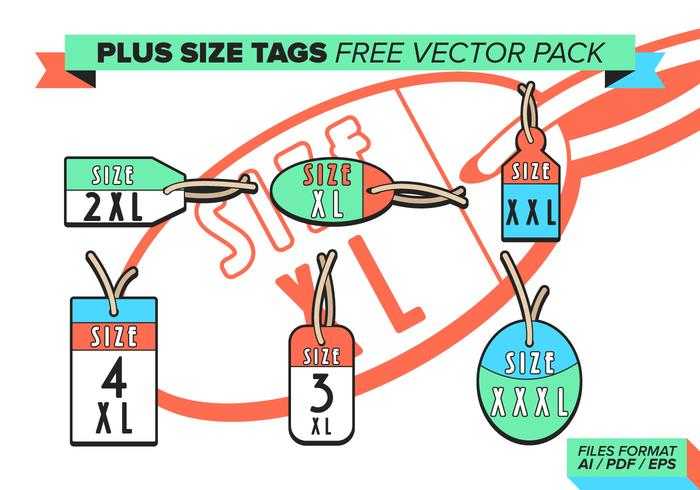 Plus Size Tags Free Vector Pack Plus Size Tags Free Vector Pack