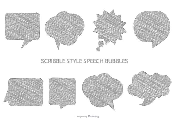 Sketchy Speech Bubbles vector