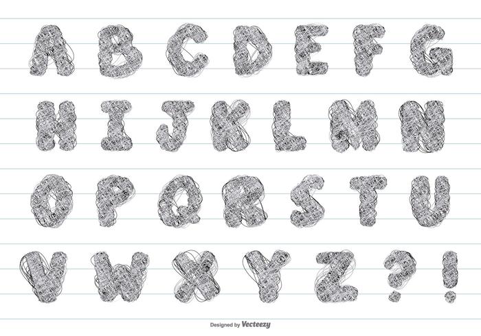 Fun Scribble Vector Alphabet Fun Scribble Vector Alphabet
