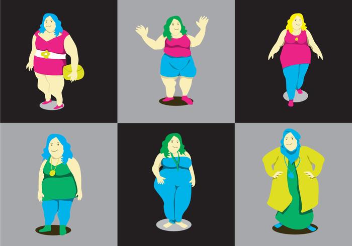 Fat Ladies Vector Fat Ladies Vector