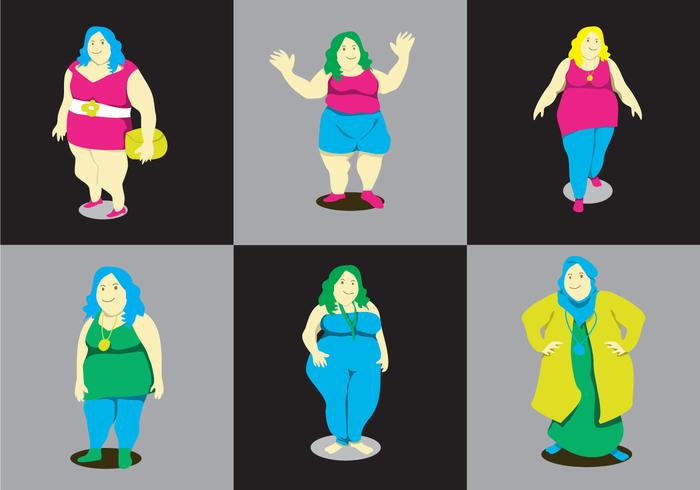 Plus Size Women vector