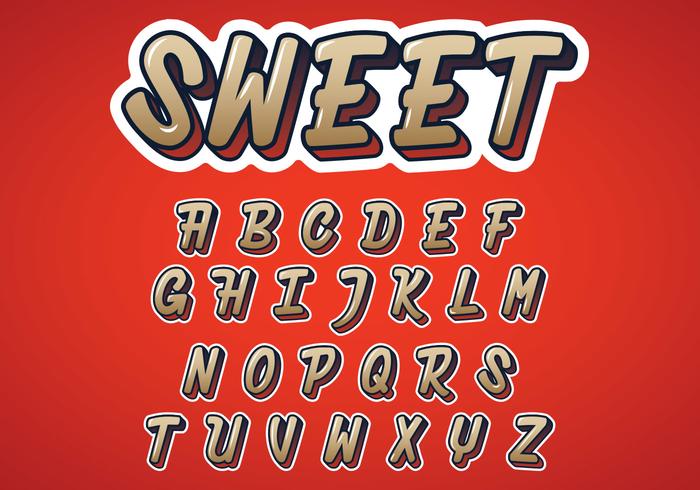 Sweet Alphabet Vector