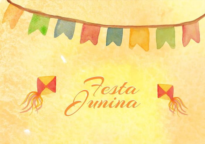 Free Vector Junina Watercolor Background