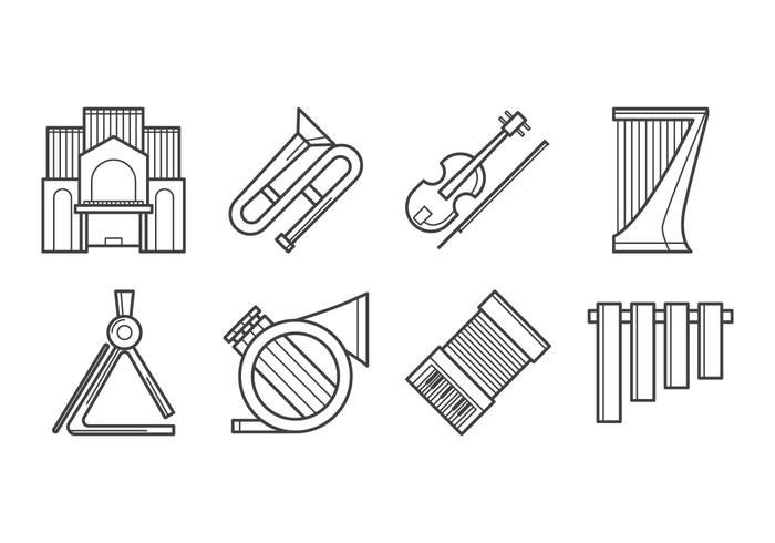 Icono de instrumento de música gratis Vector