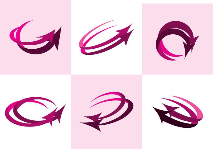 Vector Flechas Rosa