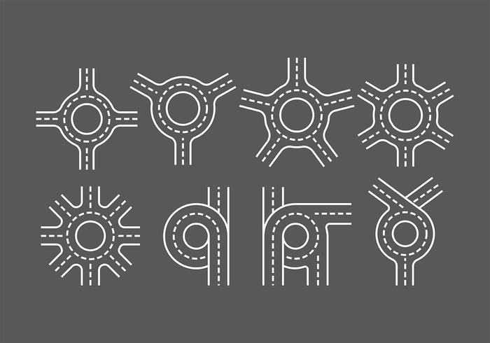 Roundabout icons Roundabout icons
