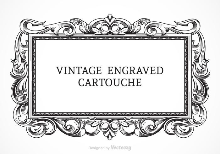 Vector Vintage Engraved Cartouche