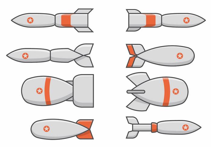 Conjunto de Bombas de la Segunda Guerra Mundial vector