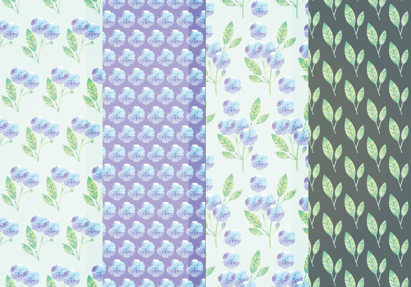 Vector Blue Floral Patterns 120134 Vector Art at Vecteezy