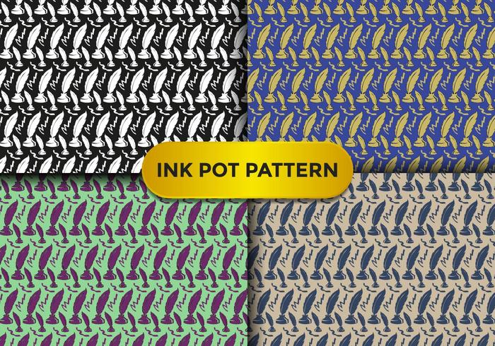 Ink Pot Pattern Vector