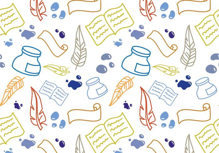 Free Writing Pattern Vectors 