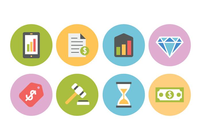 Free Business and Finance Icon Set vector