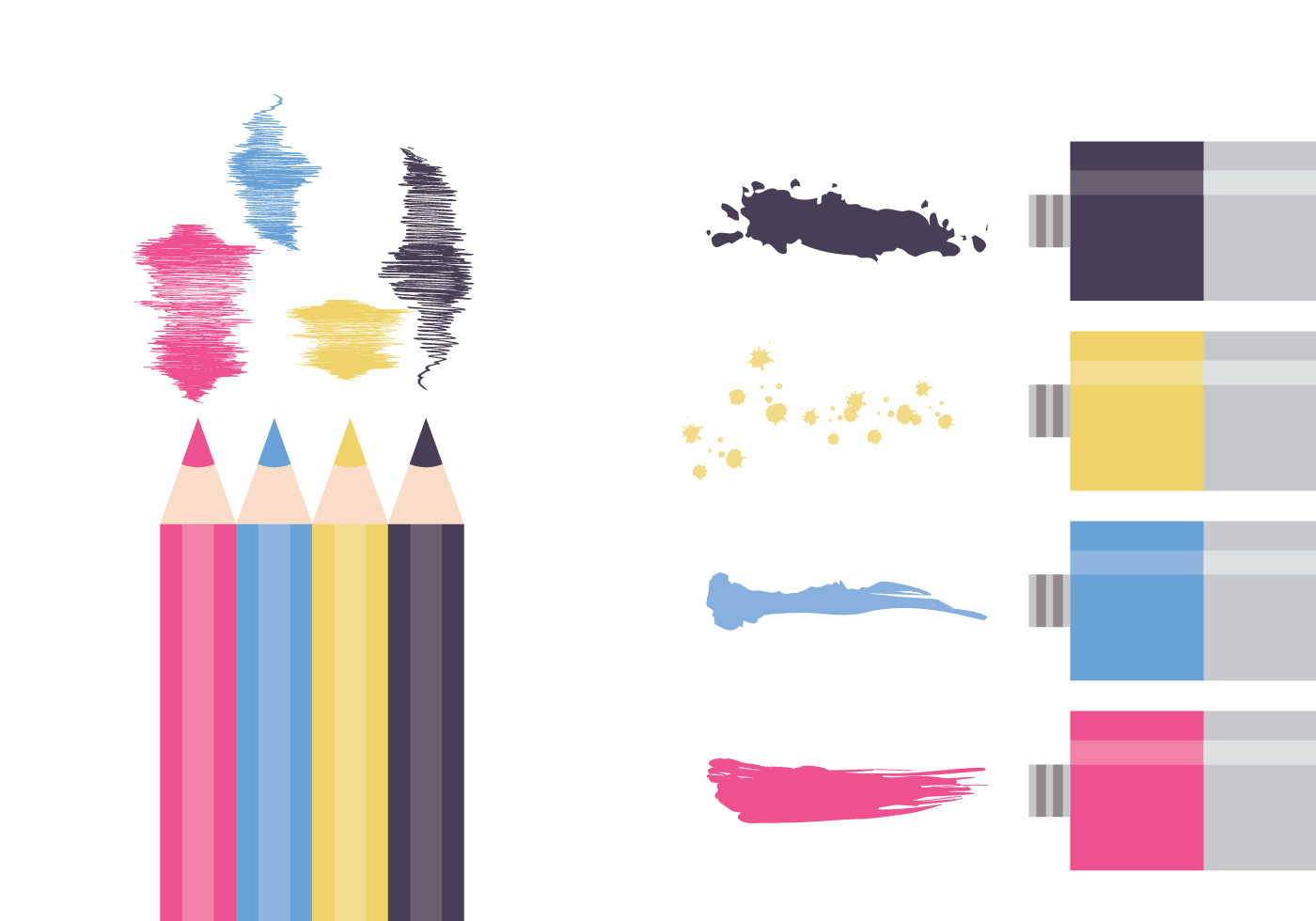 Color Shades Colors and Lighter CMYK Codes and Swatches