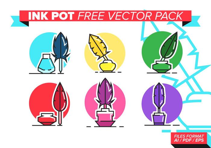 Ink Pot Free Vector Pack Ink Pot Free Vector Pack