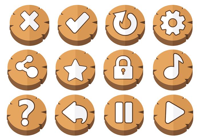 Arcade Button Icons Vector