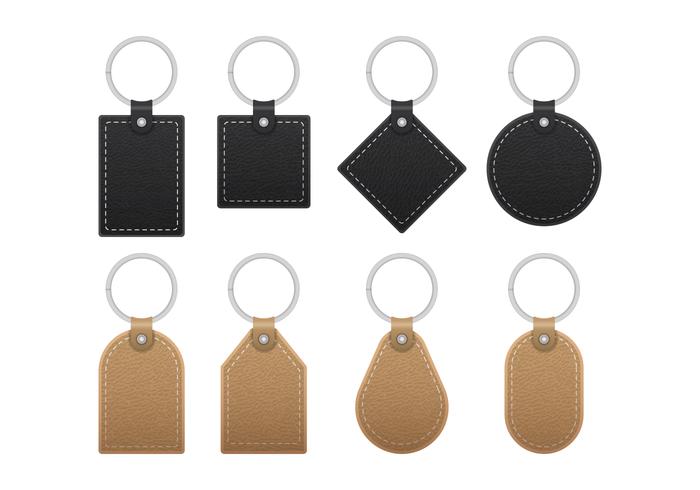 Leather Key Chains vector