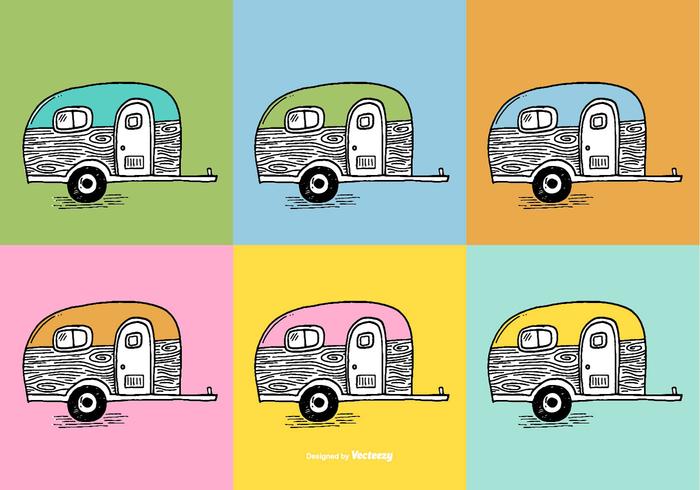 Trailer Camper Vectors