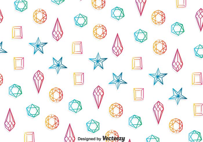 Colorful Gems Pattern Background vector