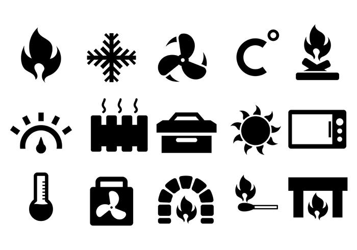 Heater and Heat Icon Vector