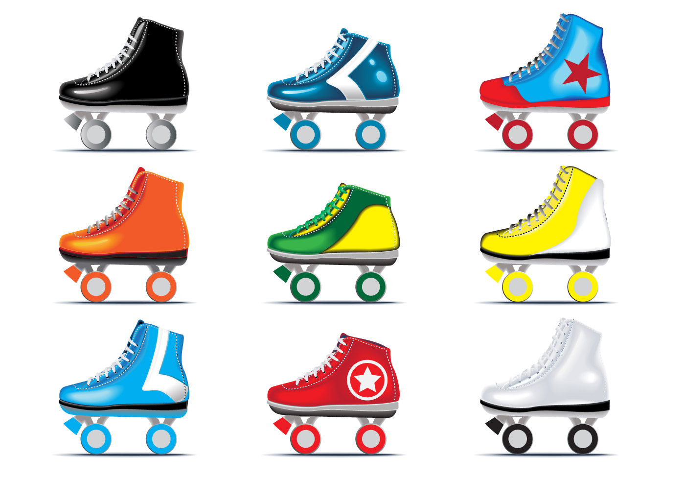 Vector set of Roller Derby - Download Free Vector Art, Stock Graphics