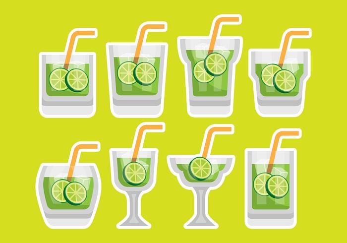 Caipirinha iconos vector