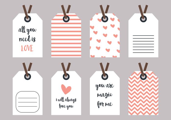 Love and Heart Label Vectors