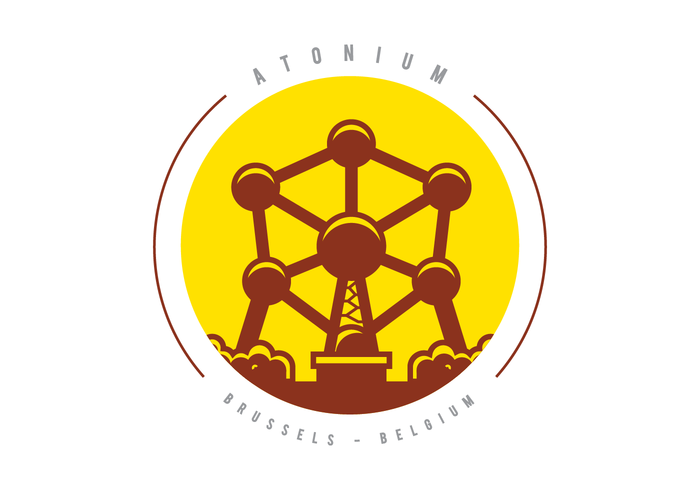 Atomium Monumento Ilustración vector